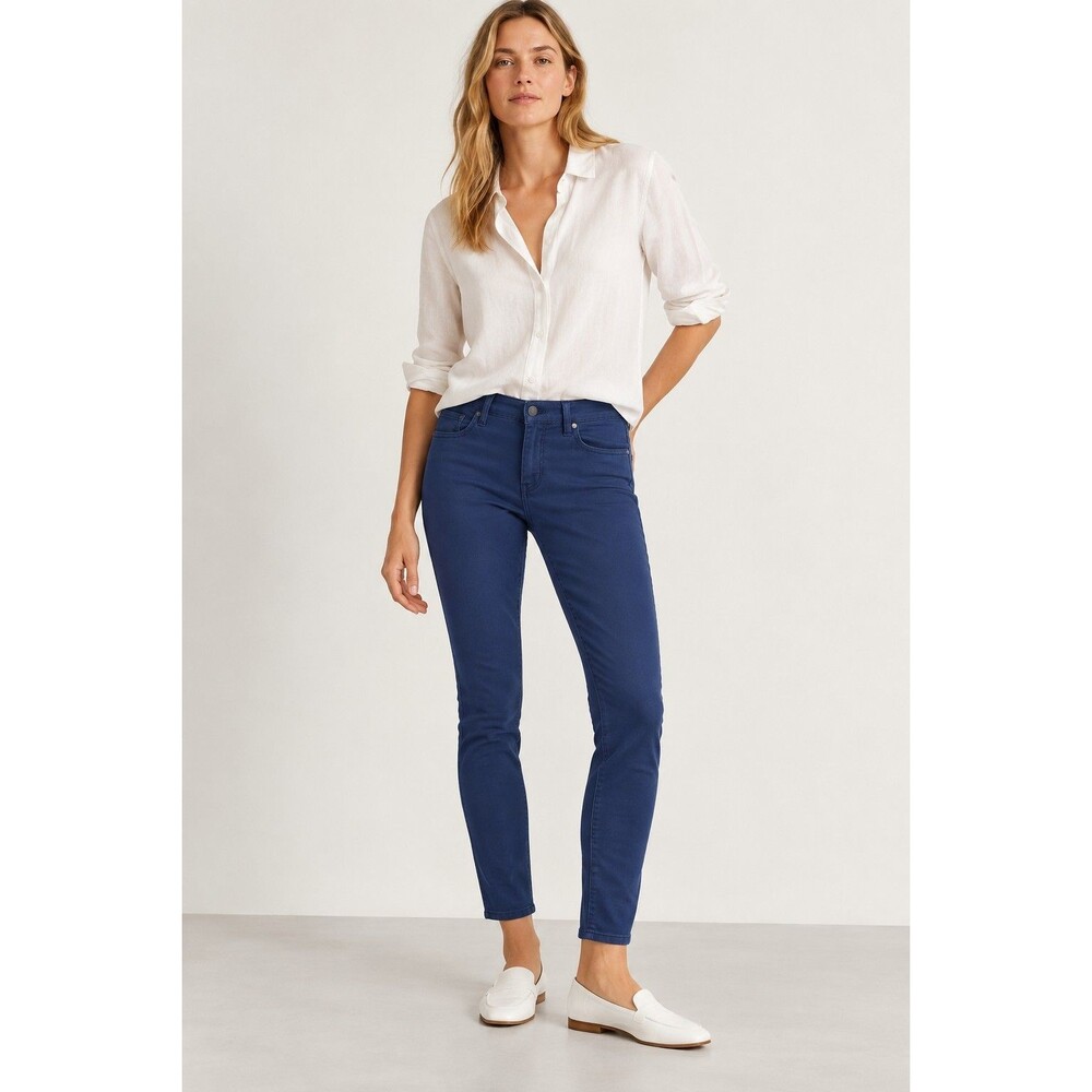 NWT Vince Vintage Boy Jeans Women’s 31 Deep Sea Blue Skinny Pants Stretch USA